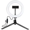 Dėlionė Puluz 1.1 m trikojo laikiklis + 10 colių 26 cm RGBW LED žiedo Vlogging Video Light Live PKT3044