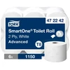 Tualetes papīrs TORK Advanced SmartOne, 2 sl., 1150 lapiņas rullī, 13.4x18 cm, 207 m, baltā krāsā