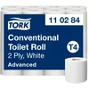 Tualetes papīrs TORK Advanced T4, 2 sl., 248 lapiņas rullī, , 10 cm x 34.72 m, 24 gab./iepak.