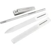 TWEEZERMAN Studio Collection Glass Manicure Set 4-Piece Nail Care Set Sidabrinis Baltas 4207-R