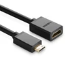 iLike UGREEN 20137 Mini HDMI adapteris į HDMI, 22cm - Juodas
