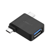 UGREEN 2in1 adapteris OTG USB-A 3.0 – USB-C ir microUSB juodas