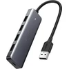 Ugreen 4 viename koncentratorius USB-A į 4x USB 3.0 | USB-C | pilkas