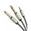 UGREEN AV126 3.5mm - 2x 6.35mm laidas 2m pilkas