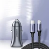 Automobilinis įkroviklis Ugreen CD130 USB-C/USB-A 30W pilkas