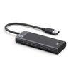 Ugreen CM653 HUB su 4 USB-A jungtys ir USB-A maitinimo laidu - juodas