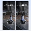 Automobilinis įkroviklis 30W USB-C + USB UGREEN EC305 juodos spalvos