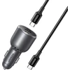 Automobilinis įkroviklis UGREEN EC705, USB-A + 2x USB-C, 130W + 1m 5A laidas