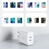 Ugreen CD243 sieninis įkroviklis 2x USB-C 40W