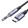 UGREEN lizdas 3.5mm AUX - USB-C kabelis 1m - Pilkas