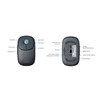 Ugreen MU102 FUN+ Bluetooth / 2.4 GHz Belaidė pelė – juodos spalvos