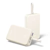 Nešiojamas įkroviklis UGREEN 20000mAh Power Bank su įmontuotu kabeliu, baltas