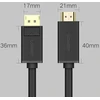 Ugreen Vienkryptis DisplayPort į HDMI kabelis 4K 30 Hz 32 AWG 1,5 m (DP101 10239)