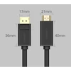 Kabelis Ugreen DP101 DisplayPort to HDMI 2.0m juodas