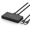 UGREEN US216 KVM perjungiklis USB-A į 4x USB 3.0 | juodas
