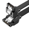 SATA UGREEN US217 kampinis kabelis 0.5m - Juodas