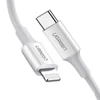 USB-C prie Lightning kabelis UGREEN US171, 3A, 0,25 m (baltas)