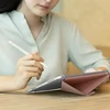 UNIQ etui Camden Click iPad Air 11" (2024) smėlio spalva ivory