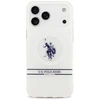 Us Polo Assn US Polo DH and Bottom Stripe Logo MagSafe dėklas skirtas Apple iPhone 17 Pro Max baltos spalvos