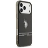 Us Polo Assn US Polo DH and Bottom Stripe Logo MagSafe dėklas skirtas Apple iPhone 17 Pro Max juodos spalvos