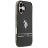 Us Polo Assn US Polo DH and Bottom Stripe Logo MagSafe dėklas skirtas Apple iPhone 17 juodos spalvos