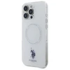 Us Polo Assn US Polo IML Ring MagSafe Apple iPhone 16 Pro Max - dėklas telefonui baltos spalvos