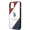 Us Polo Assn US Polo USHCP14MPSO3 Apple iPhone 14 Plus 6.7" dėklas telefonui baltos spalvos Tricolor Embossed