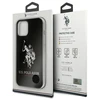 „Us Polo Assn“ blizgus „US Polo“ dėklas su dideliu logotipu, skirtas „iPhone 12 / 12 Pro 6.1“ - Juodas