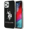 „Us Polo Assn“ blizgus „US Polo“ dėklas su dideliu logotipu, skirtas „iPhone 12 / 12 Pro 6.1“ - Juodas