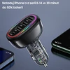 USAMS automobilinis įkroviklis 1xUSB-C 3xUSB-A C34 48W 3A+C PD Fast Charge juodos spalvos CC170CC01 (US-CC170)