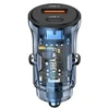 Automobilinis įkroviklis 30W USB + USB-C Fast Charge Usams C32 CC164CC02 (US-CC164) mėlynos spalvos