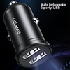 USAMS automobilinis įkroviklis 2xUSB 2,4A Minijuodos spalvos CC114TC01 (US-CC114)