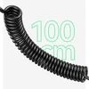USAMS automobilinis įkroviklis 2xUSB-C 1xUSB-A C33 60W with spring cable Fast Charge juodos spalvos CC167CC01 (US-CC167)