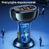 USAMS automobilinis įkroviklis 2xUSB+1xUSB-C 125W Fast Charge transparent mėlynos spalvos CC158CC02 (US-CC158)