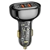 USAMS automobilinis įkroviklis 2xUSB+1xUSB-C 80W Fast Charge juodos spalvos CC159CC01 (US-CC159)