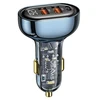 USAMS automobilinis įkroviklis 2xUSB+1xUSB-C 80W Fast Charge mėlynos spalvos CC159CC02 (US-CC159)