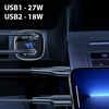 USAMS automobilinis įkroviklis C29 45W 2xUSB-A Fast Charge šviesiai auksinė/light auksinis CC154CC01(US-CC154)