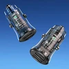 USAMS automobilinis įkroviklis C31 3A 2xUSB-A Fast Charge juodos spalvos CC162CC01(US-CC162)