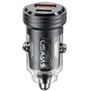 USAMS automobilinis įkroviklis C35 USB+USB-C 45W Fast Charge juodos spalvos CC175CC01 (US-CC175)