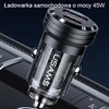 USAMS automobilinis įkroviklis C35 USB+USB-C 45W Fast Charge juodos spalvos CC175CC01 (US-CC175)