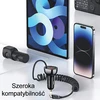 USAMS automobilinis įkroviklis C37 1xUSB+1xUSB-C 60W + kabelis USB-C 30W PD+QC Fast Charge juodos spalvos CC192CC01 (US-CC192)