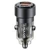 Automobilinis įkroviklis 60W Fast Charge USAMS C39 USB+USB-C juodos spalvos CC208CC01 (US-CC208)