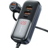 USAMS automobilinis įkroviklis C40 3xUSB+2xUSB-C 165W PD+QC Fast Charge juodos spalvos CC213CC01 (US-CC213)