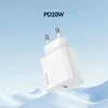 USAMS Ład. siec. 1xUSB-C T65 PD20W PD Greitas įkrovimas US-CC226 + laidas USB-C/Lightning US-SJ712 30W baltos spalvos Yi Series OYXLTZ02
