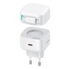 USAMS Laidinis įkroviklis 1xUSB-C su suvyniojamu kabeliu Lighning Retractable PD+QC 35W Gan Fast Charging baltos spalvos XMF Series CC209TC02 (US-CC209)