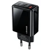 USAMS Tinklo įkroviklis 1xUSB-C+1xUSB T40 20W LED (only head) PD3.0 +QC3.0 Fast Charging juodos spalvos CC133TC01 (US-CC133)
