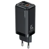 USAMS Tinklo įkroviklis 1xUSB-C+1xUSB T47 65W PD Fast Charging Super Si juodos spalvos CC153TC01 (US-CC153)