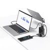 USAMS įkroviklis 2xUSB-C+1xUSB T52PD140W PD greito įkrovimo US-CC168 + U82 USB-C/USB-C US-SJ581 kabelis