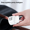 USAMS laidinis įkroviklis 2xUSB T20 2,1A round(only head) balta/baltos spalvos Fast Charging CC80TC01 (US-CC080)