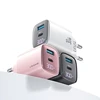 USAMS tinklo įkroviklis CC229 30W GaN USB-C/USB-A Fast Charging XC Series baltos spalvos CC229TC02